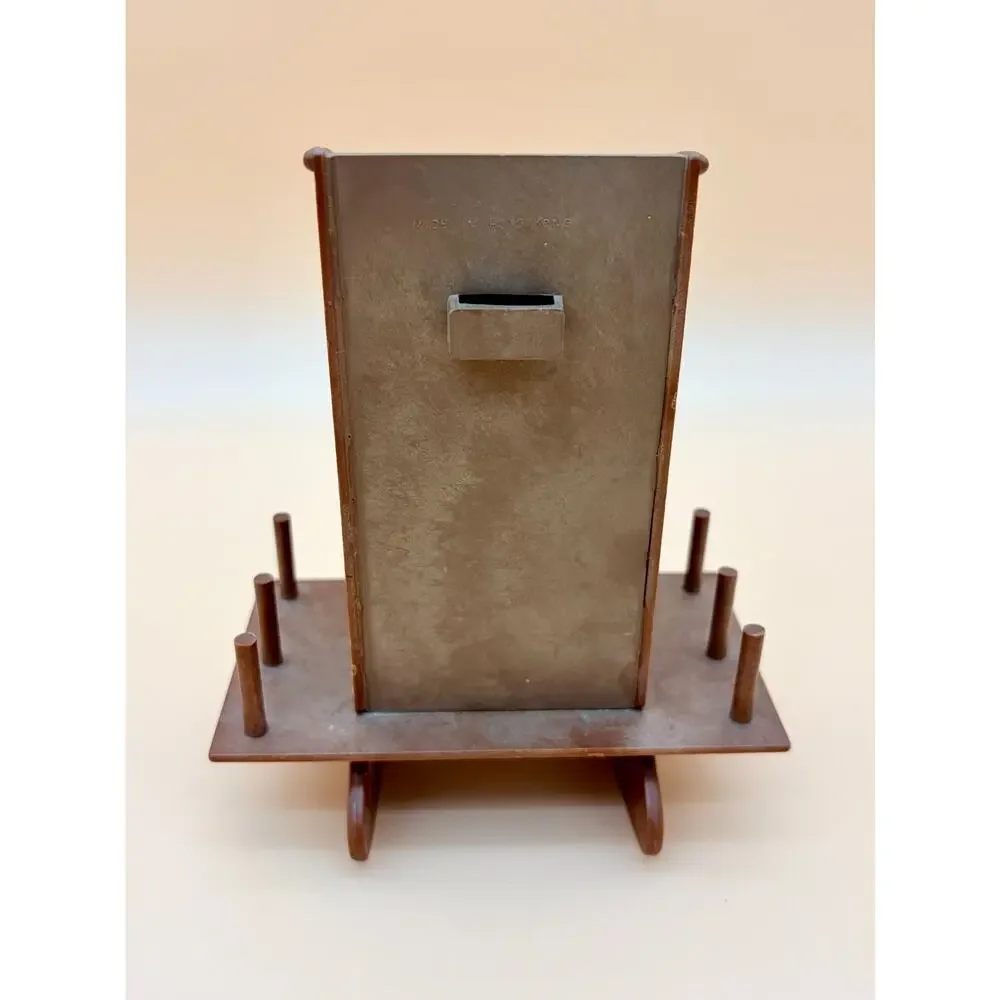 Vintage Sewing Chair Pin Cushion Thread Spool Holder Drawer Hong Kong 6
